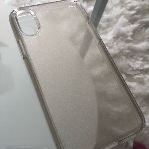 Speck iphone X clear glitter phone case